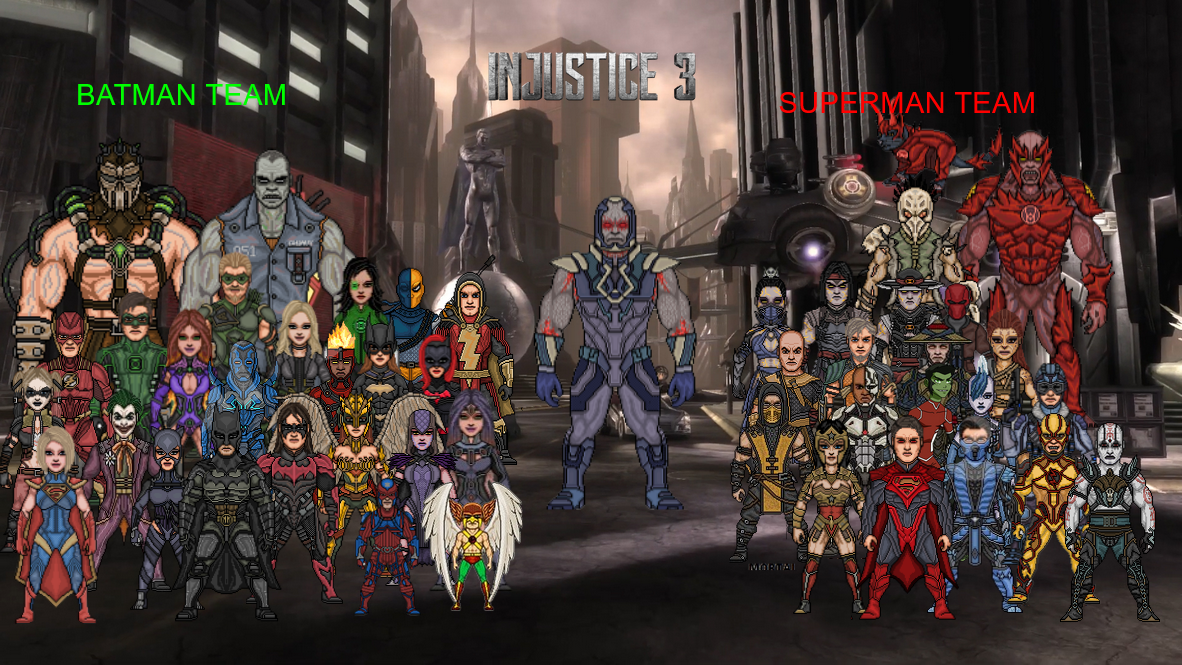 Inustice 3 Roster Injustice 3 Batman Team vs Superman Team by Macknasir on DeviantArt
