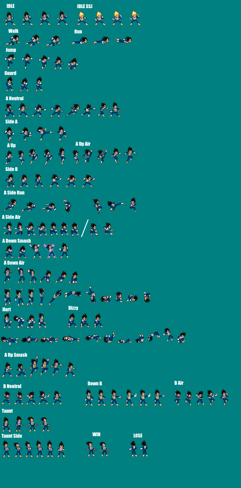 Vegeta Sprites (SSF2 MOD) by Nickdex79 on DeviantArt