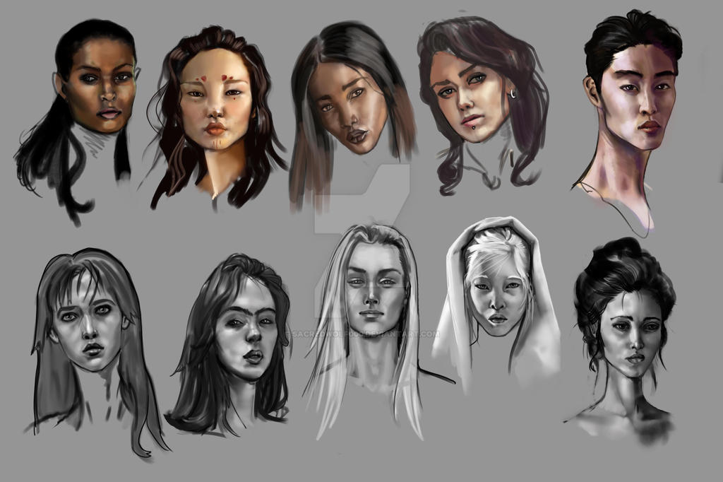 Deviantart Model Faces Faces by sacredwolf000 on DeviantArt