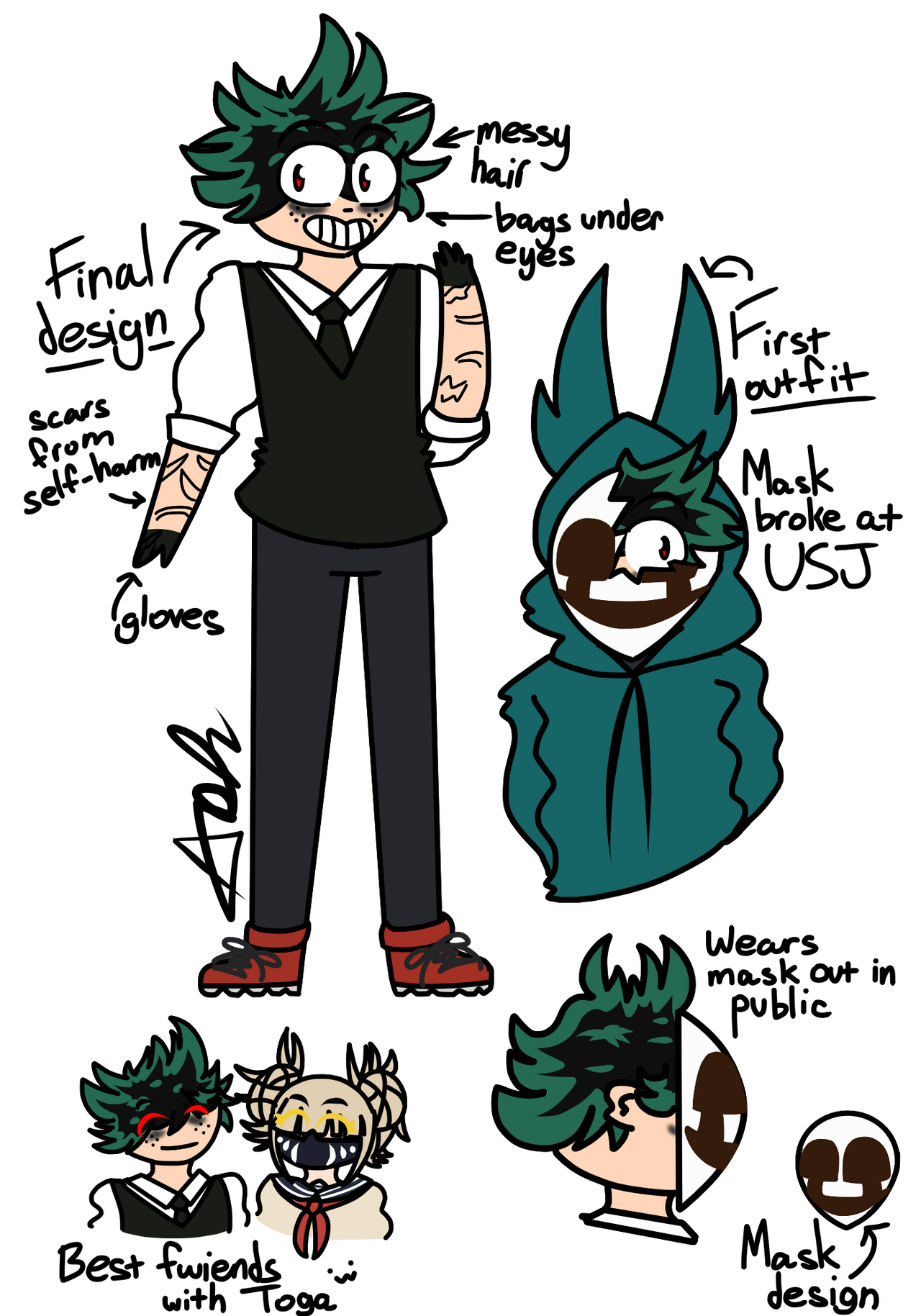 Villain Deku Design Bnha By Ashlier1313 On Deviantart