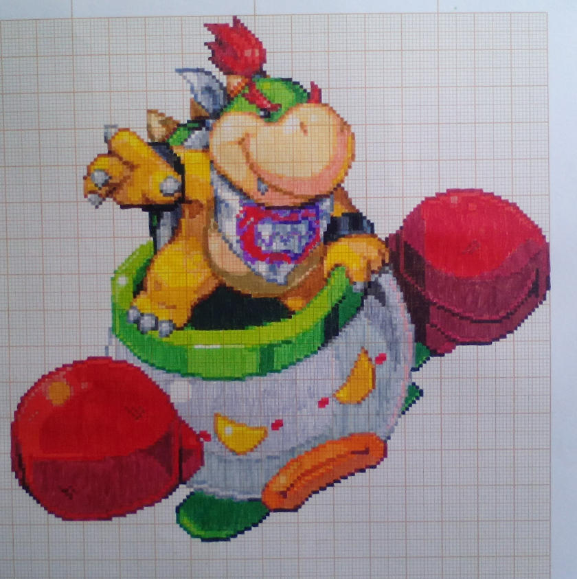 Pixel art Super smash bros: Bowser Jr by PaintPixelArt on DeviantArt