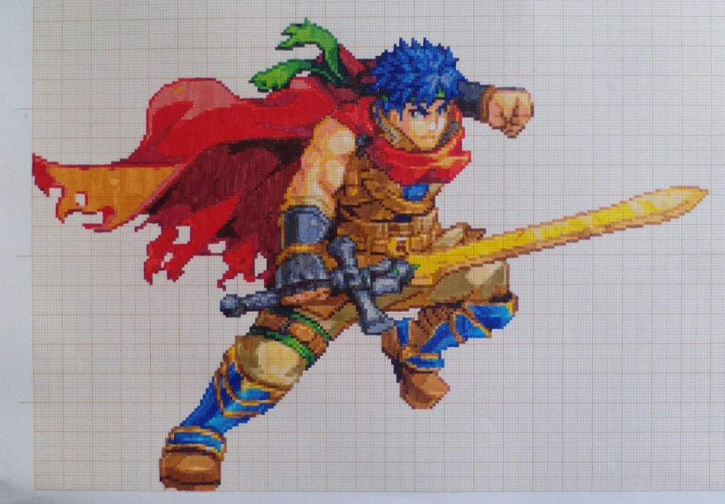 Pixel art Super smash bros: Ike