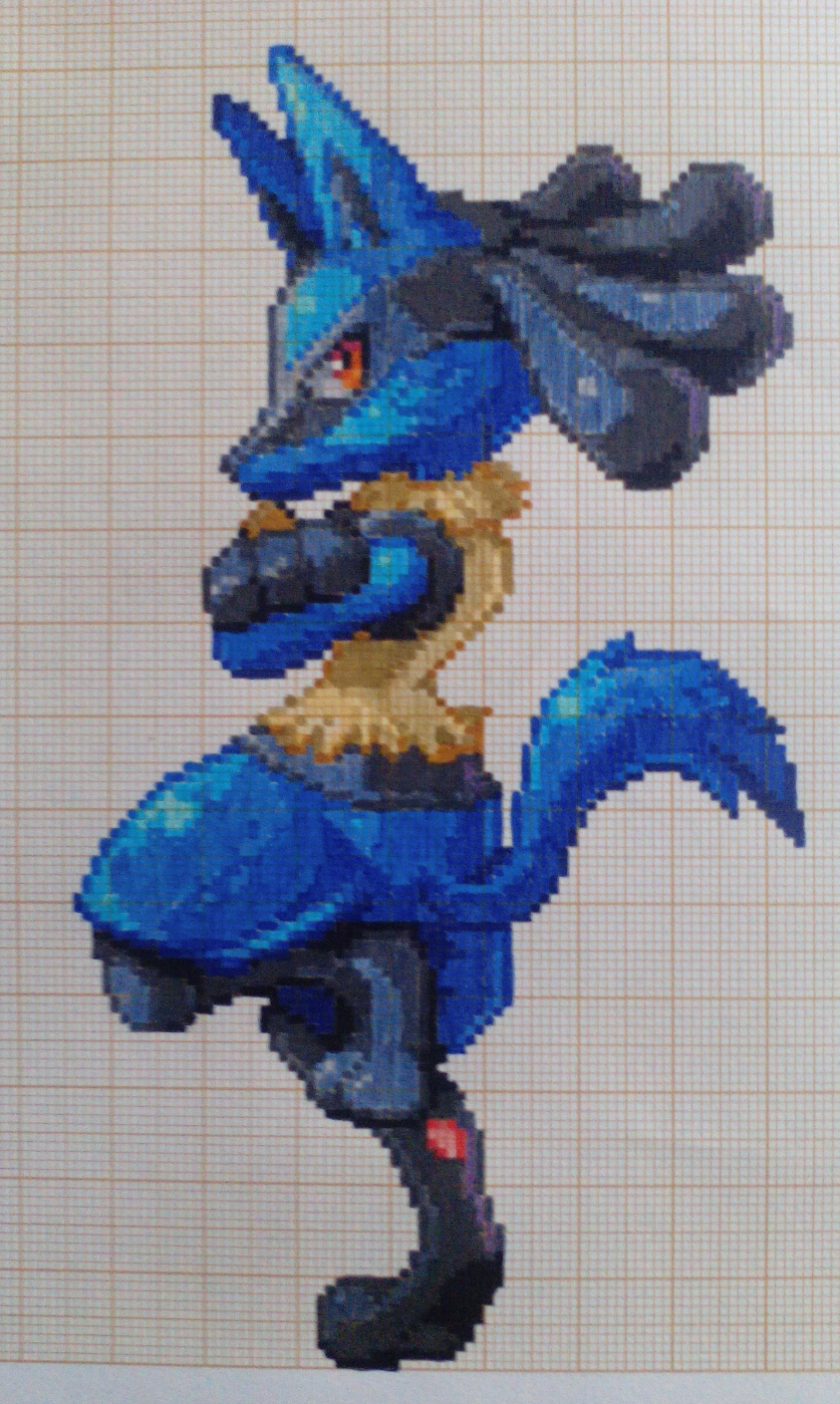 Lucario Pixel Art by Chibi-Pika on DeviantArt