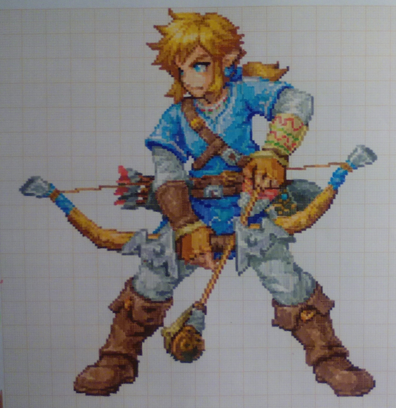 Pixel art: Breath of the Wild Link