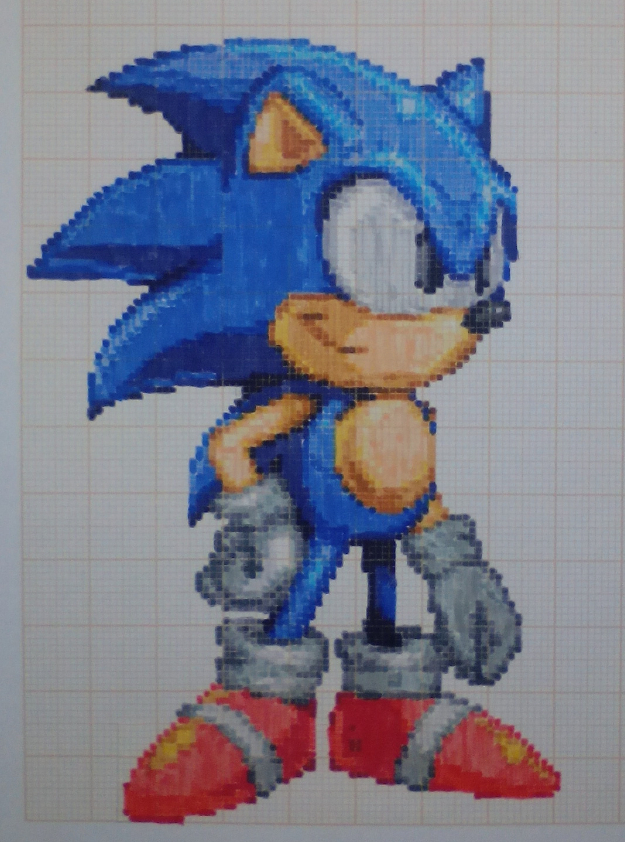 Classic Sonic Pixel Art Sonic Minecraft Clipart 864870 All in one Photos.