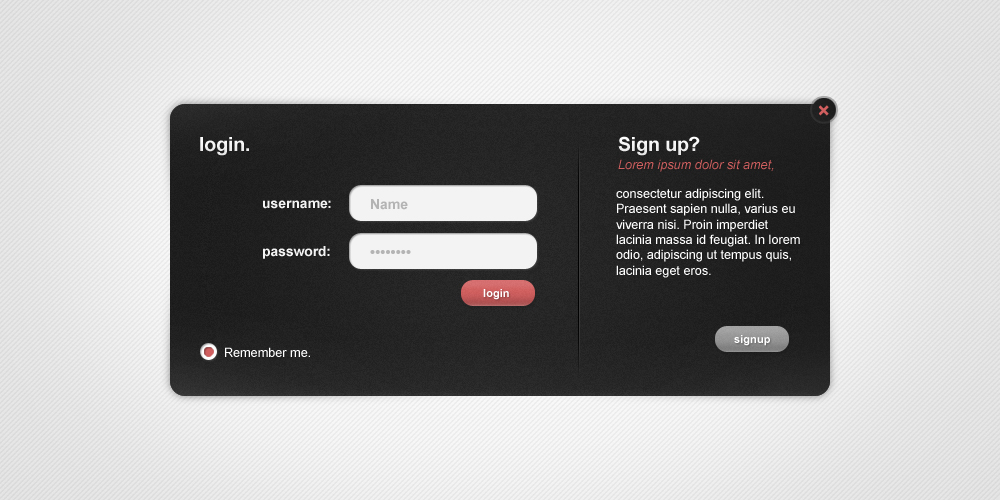 Login Signup Web Element by ahmadhania