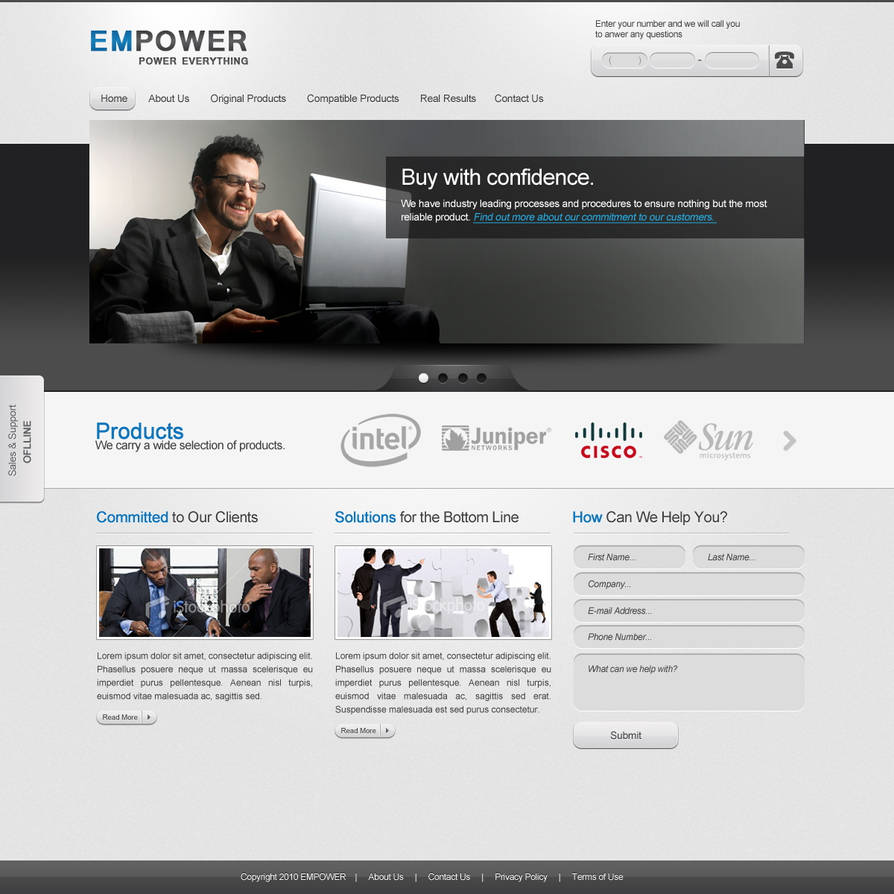 EMPOWER: Free PSD Template by ahmadhania
