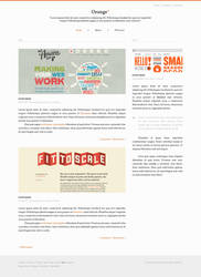 Orange Blog Template Free PSD