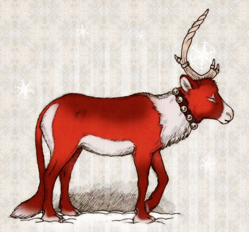 red winter unicorn
