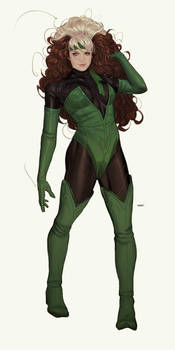 ROGUE IN HER 1980'S X-MEN UNIFORM 