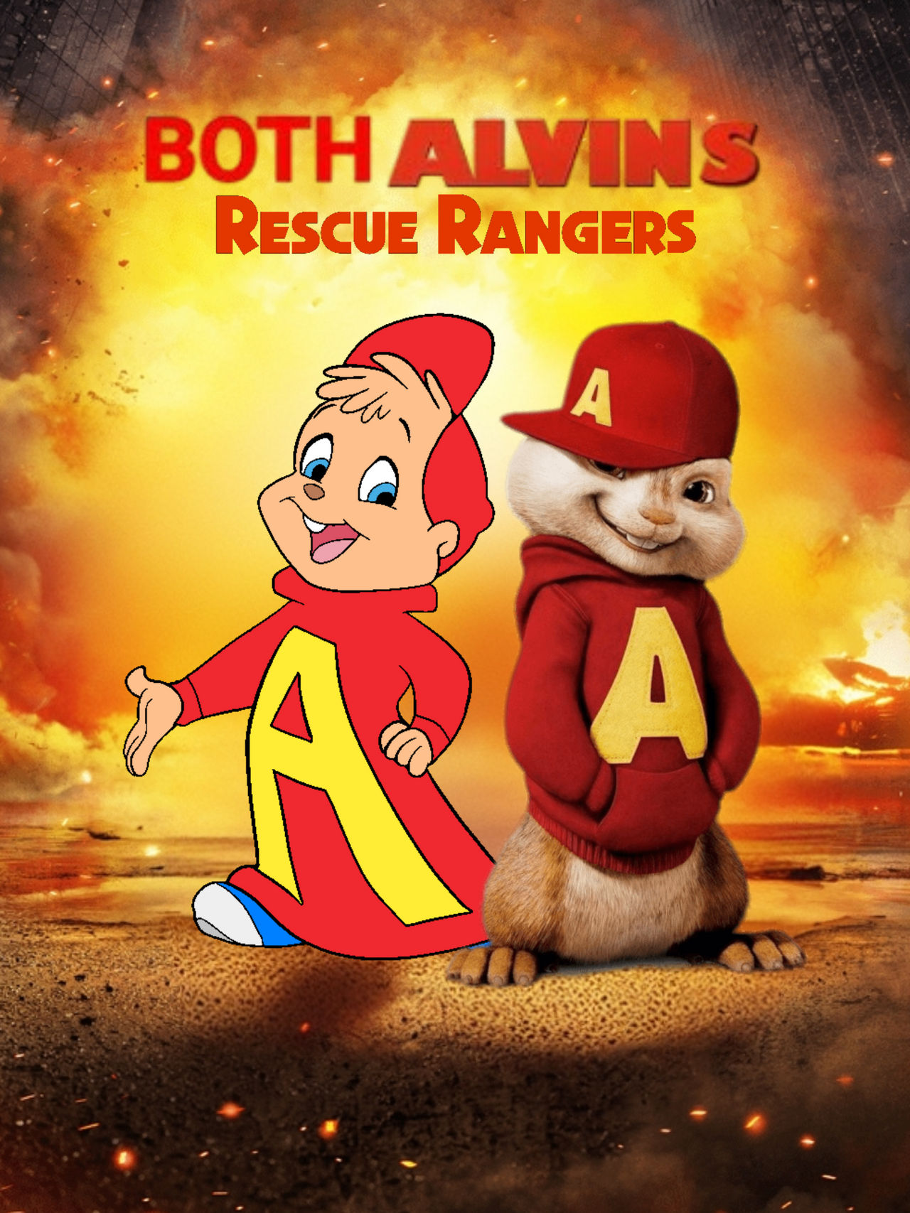 Angry Rescue Poster Both Alvins: Rescue Rangers (2022) Poster by 20thCenturyFoxFun on ...