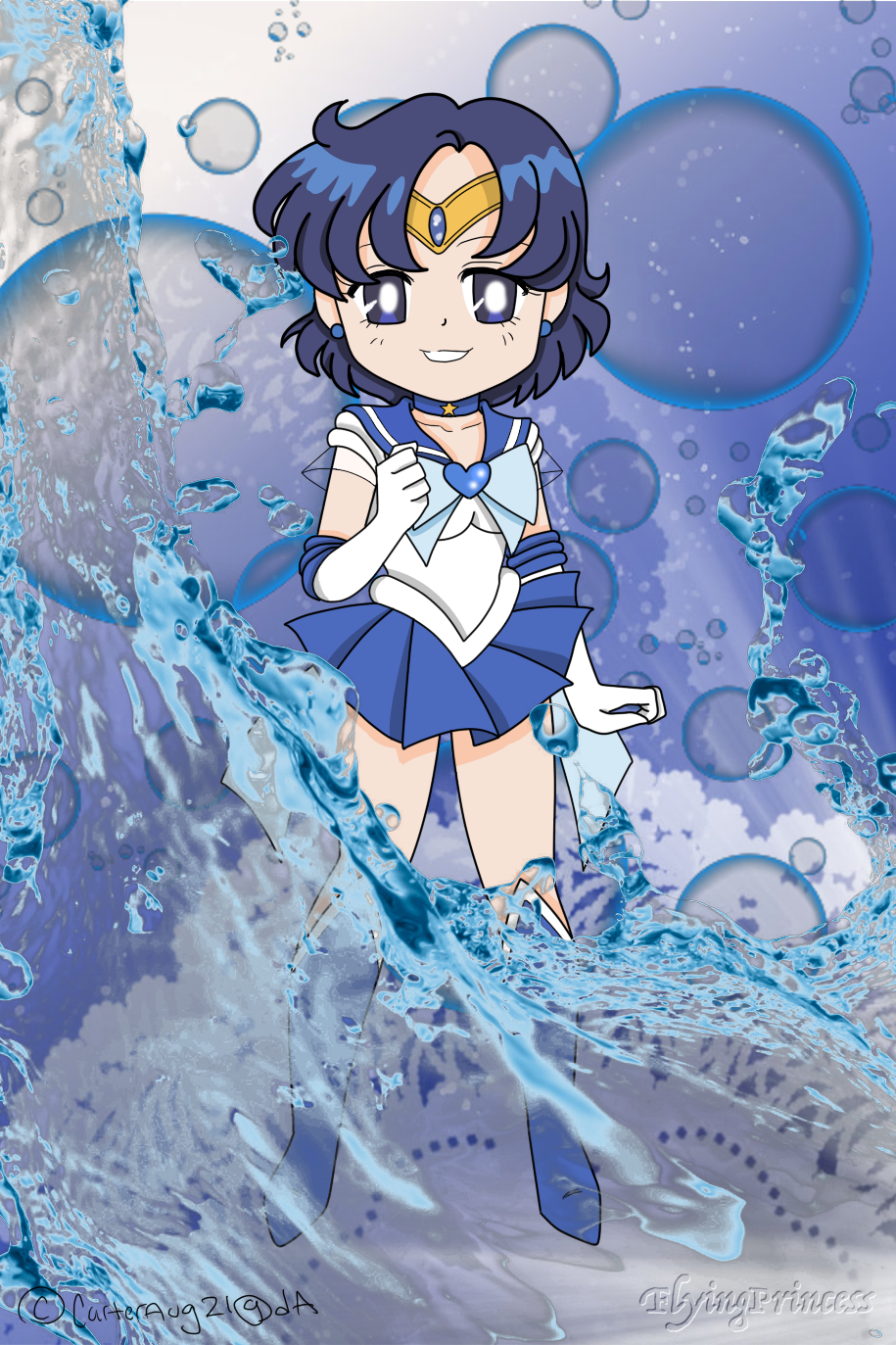 Chibi Super Sailor Mercury - Collab