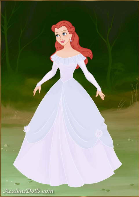 Disney princess with white dress best sale