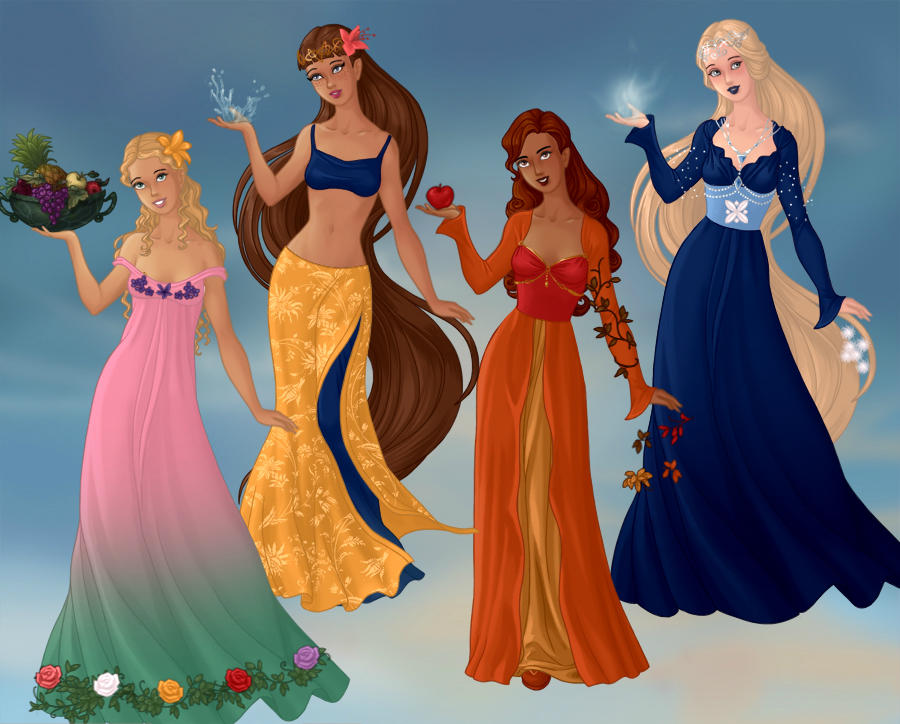 Seasons Goddesses by disneyfan108 on DeviantArt