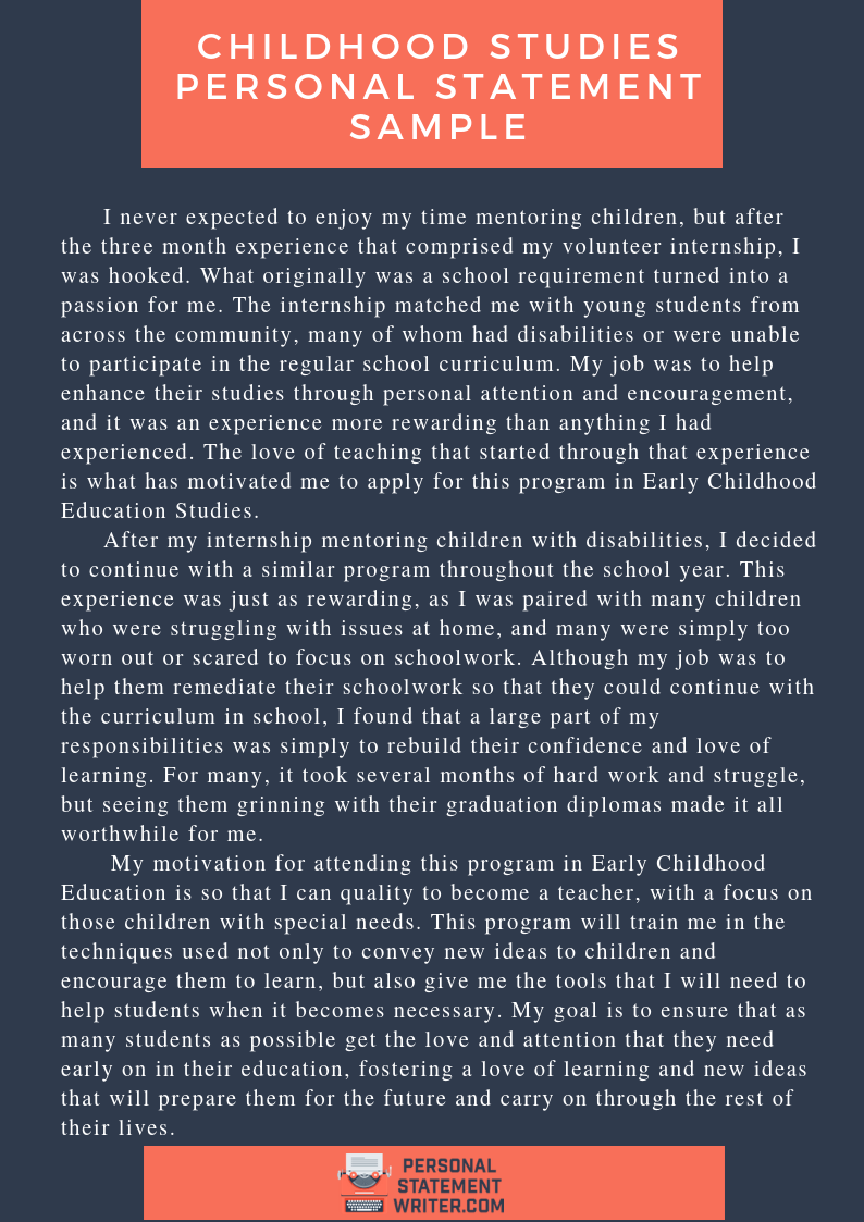 Childhood Studies Personal Statement Examples By PS WriterSamples On childhood-studies-personal-statement-examples-by-ps-writersamples-on