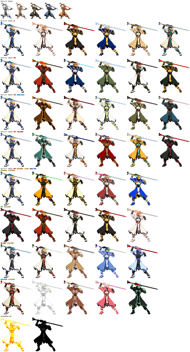 Guilty Color Chart Guilty Gear All Color Pallettes - Ky Kiske by BiliantoKUSANAGI on ...