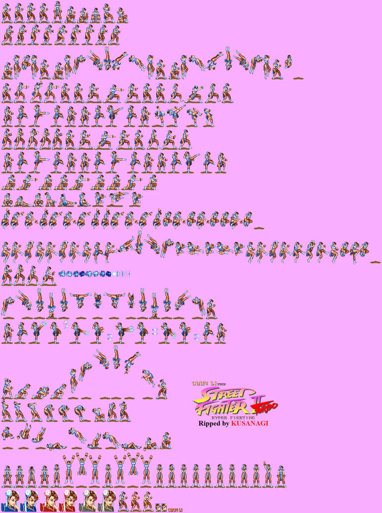 Chun Li First Sprite Street Fighter 2 Turbo SNES - Chun-Li by BiliantoKUSANAGI on DeviantArt