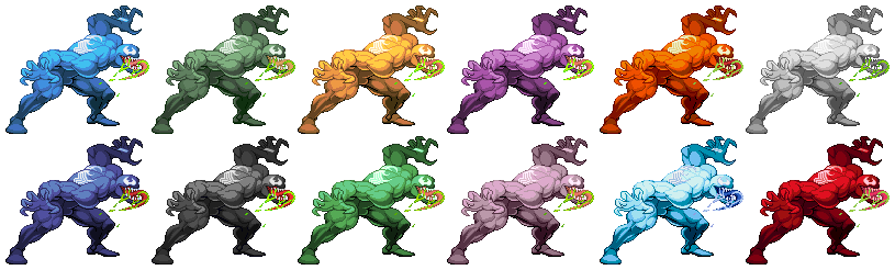 Venom Color Chart Venom MVC Color Palettes by BiliantoKUSANAGI on DeviantArt
