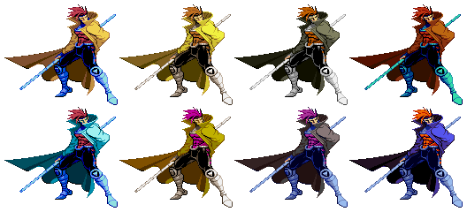 Gambit Color Ranges Gambit MVC Color Palettes by BiliantoKUSANAGI on DeviantArt