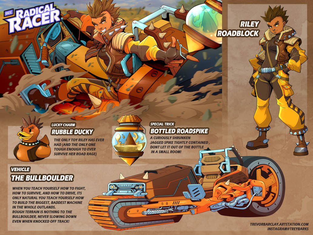 Radical Racers - Riley Roadblock by TreyBarksArt on DeviantArt
