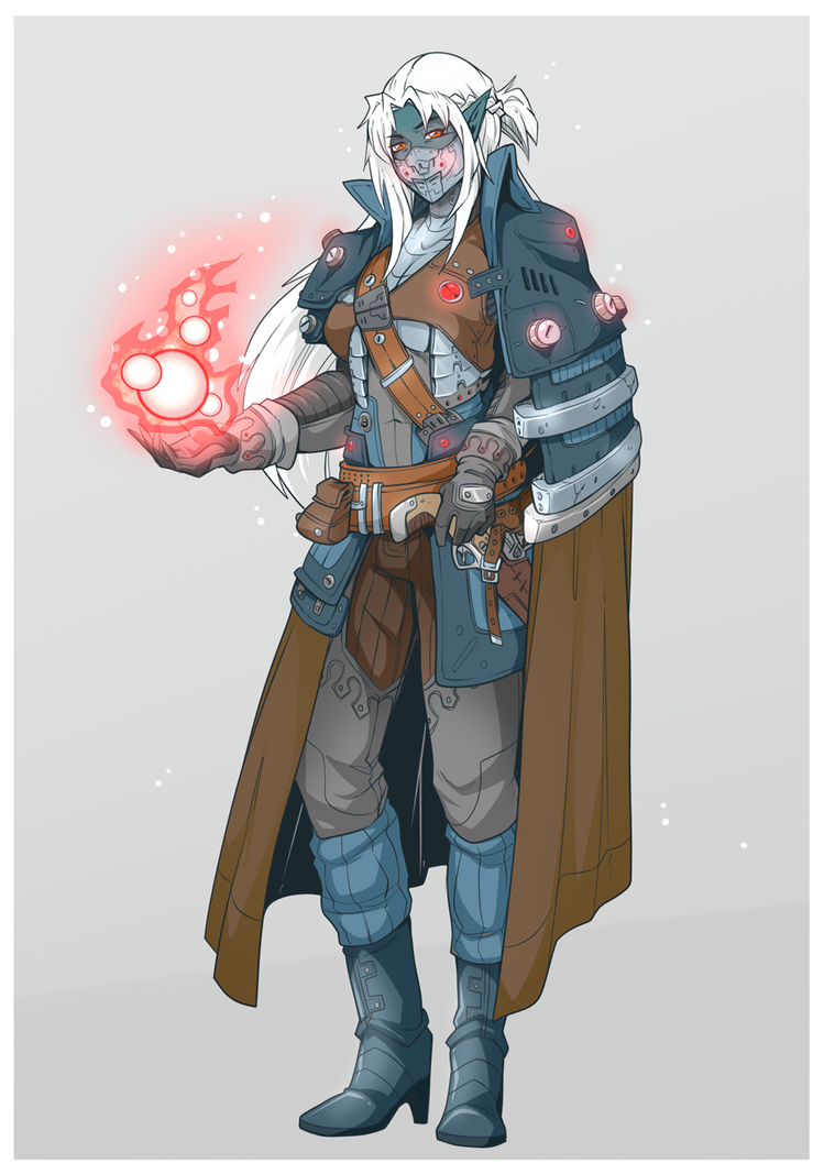 Space Pirate Drow Commission by TreyBarksArt on DeviantArt