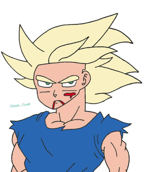 DBZ - Goku's Super Saiyan Death Stare by NekoSarahCarter on DeviantArt
