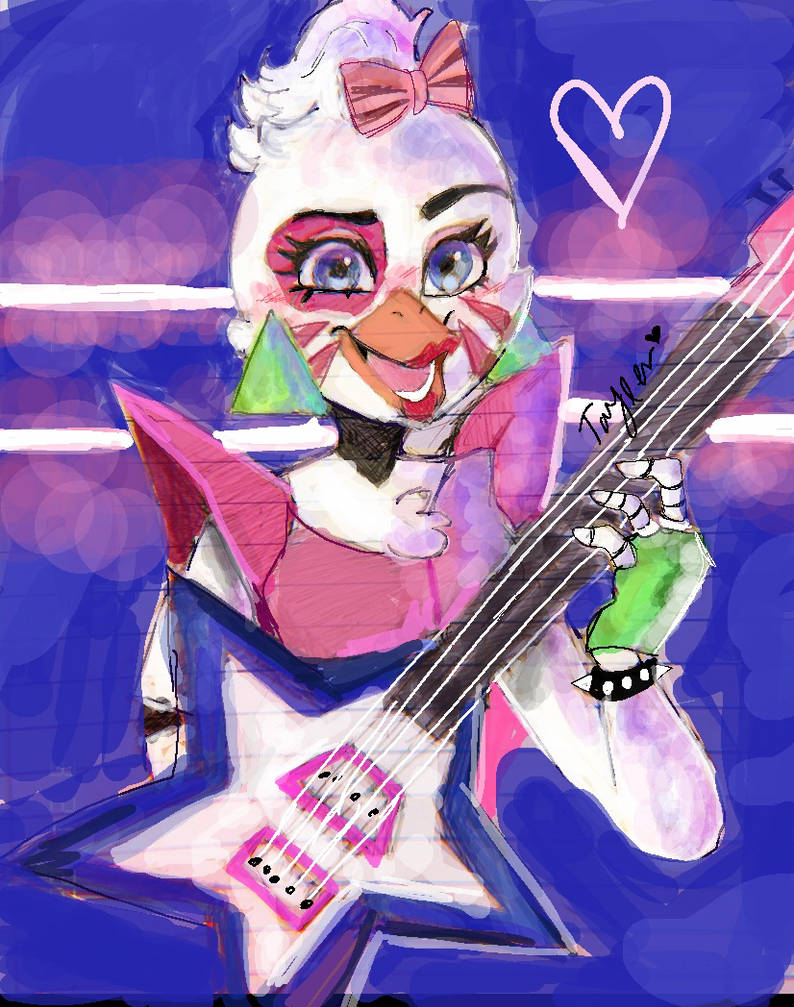 Glamrock chica drawing by TaylerBrooks on DeviantArt
