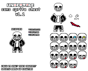 Undertale Sans Sprite Sheet V1.1 by SinetaxSC on DeviantArt