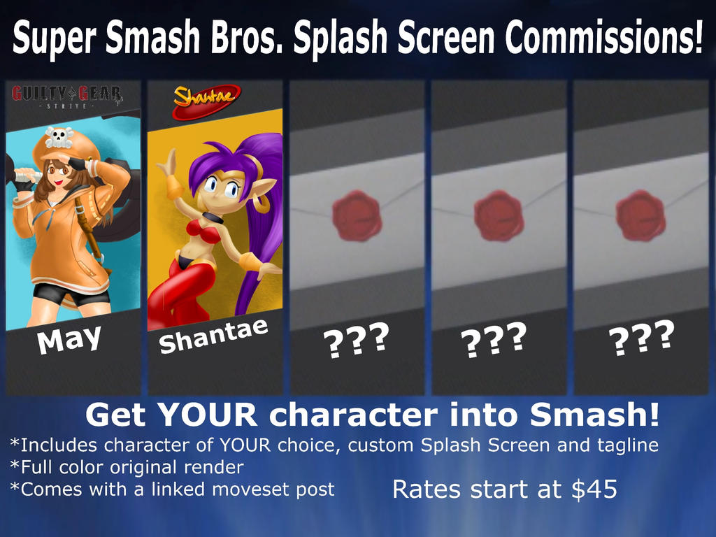 Smash Bros Splash Screen Comms Open! by Beeelake1209 on DeviantArt