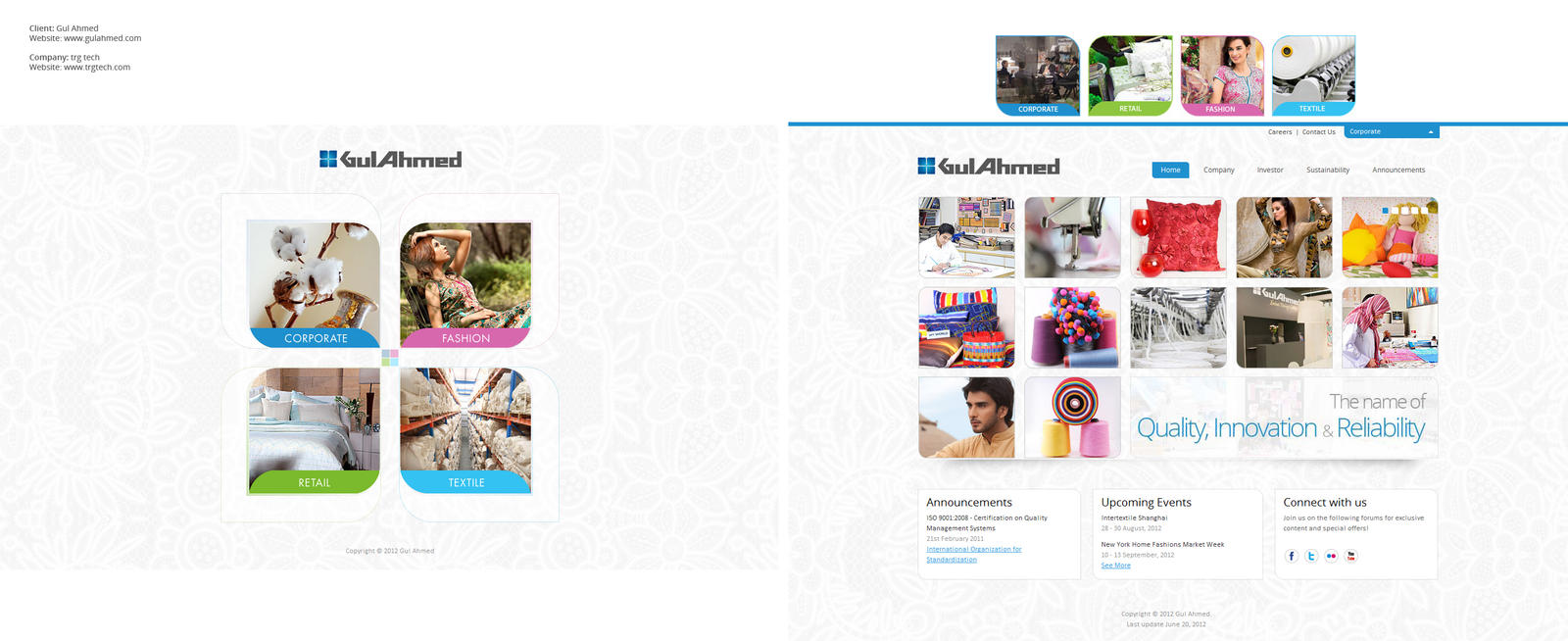 Gul Ahmed interface Design / development by salmanlp