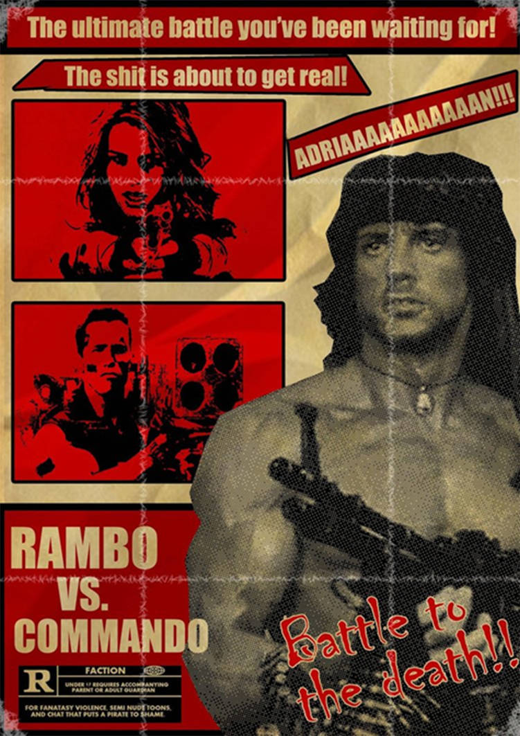 Rambo vs. Commando by BlueprintPredator on DeviantArt