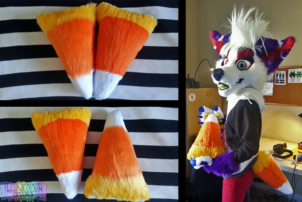 (SOLD) Candy Corn Fursuit Tails