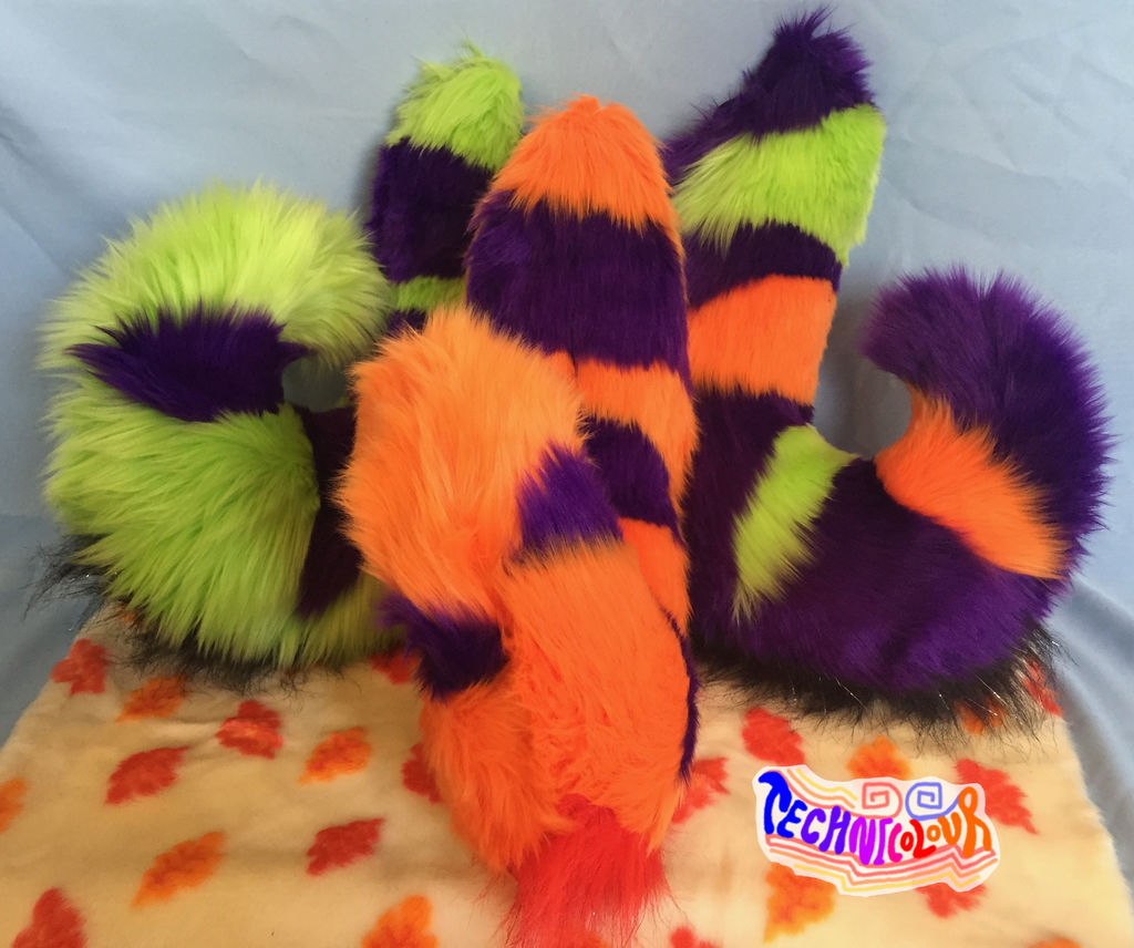 (SOLD) Sparkly Halloween Themed Fursuit Tails