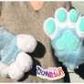 (FOR SALE) Blue and White Fursuit Handpaws