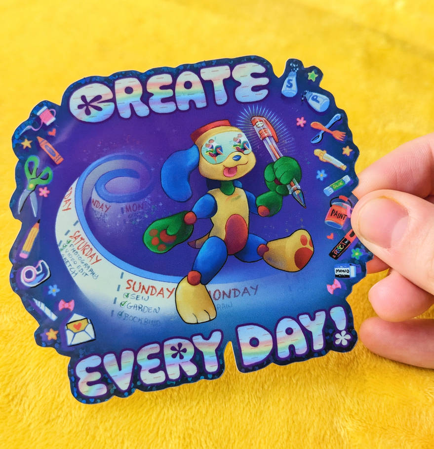 Create Every Day! Glitter Sticker by danneroni on DeviantArt