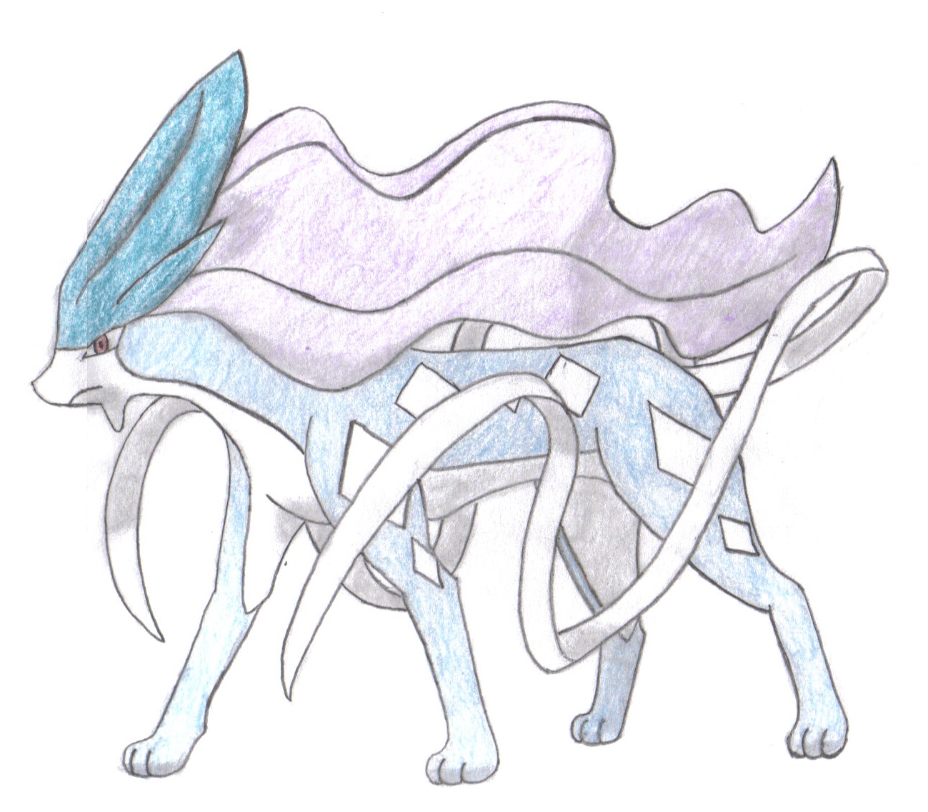 suicune hand-drawn