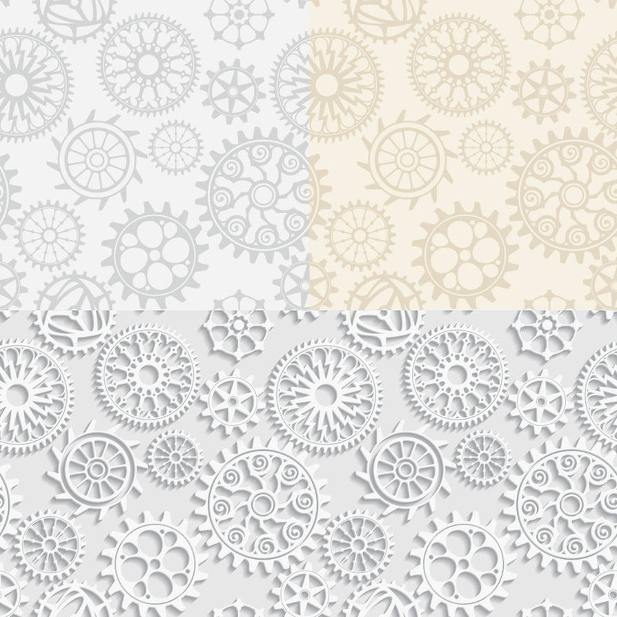 Vector seamless vintage gears mechanical backgroun by Inshader