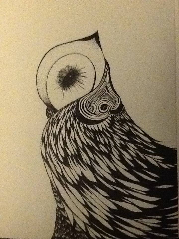 Zen tangle owl 3