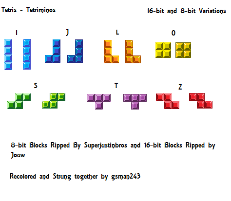 Assets: Sprites Tetris Blocks by Wenrexa