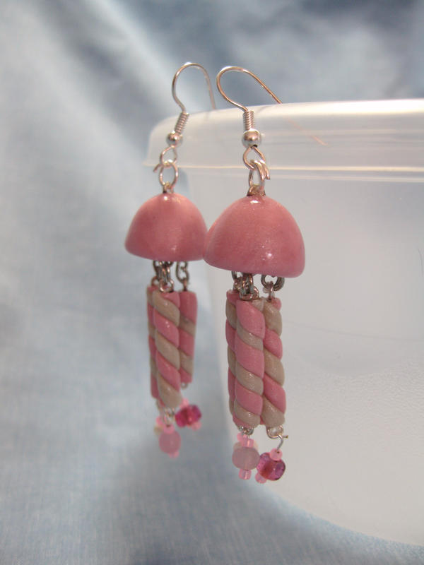Pink Jellyfish Earrings