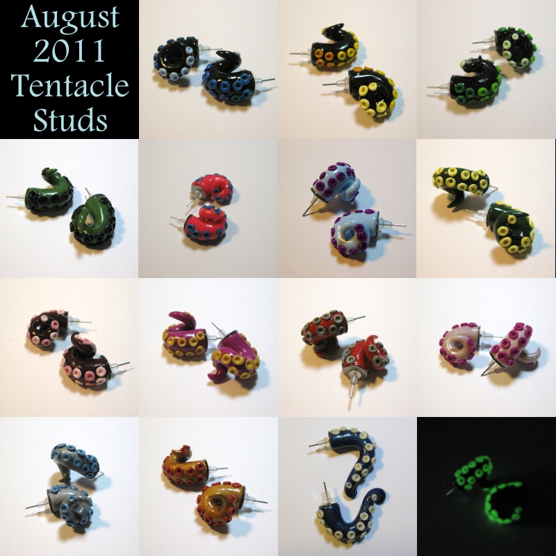 August 2011 Tentacle Studs