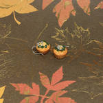 Pumpkin Muffin Earrings by okapirose