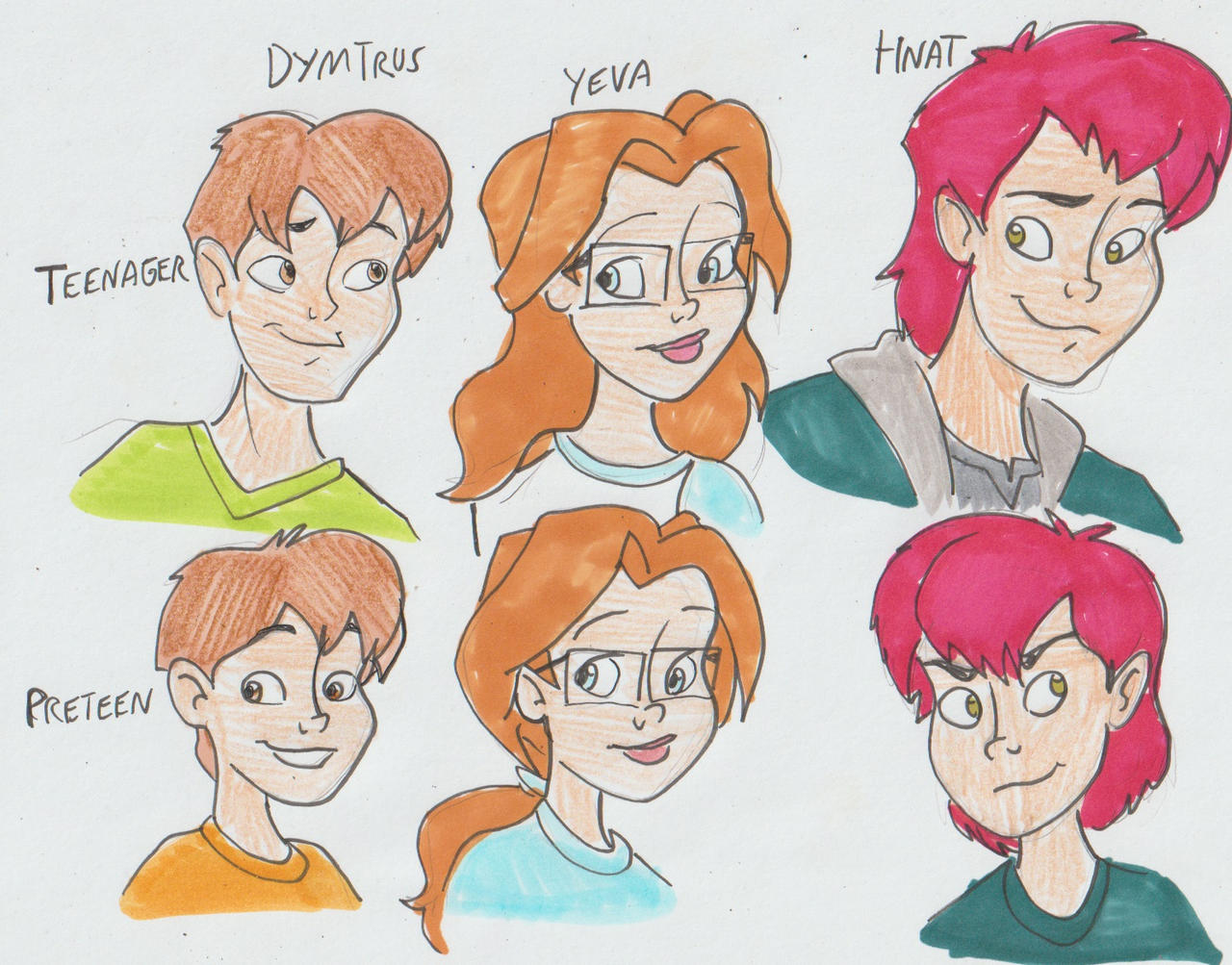 Dymtrus, Yeva and Hnat