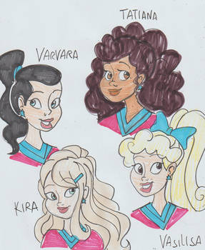 Yana's cheerleading team