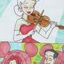Tavisha playing the violin