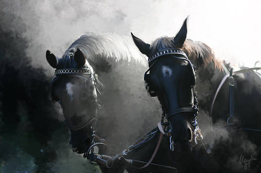 Misty Horses