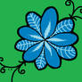 Blue flower drawing