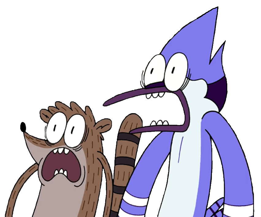 Mordecai and Rigby scared vector by PPGFanantic2000 on DeviantArt