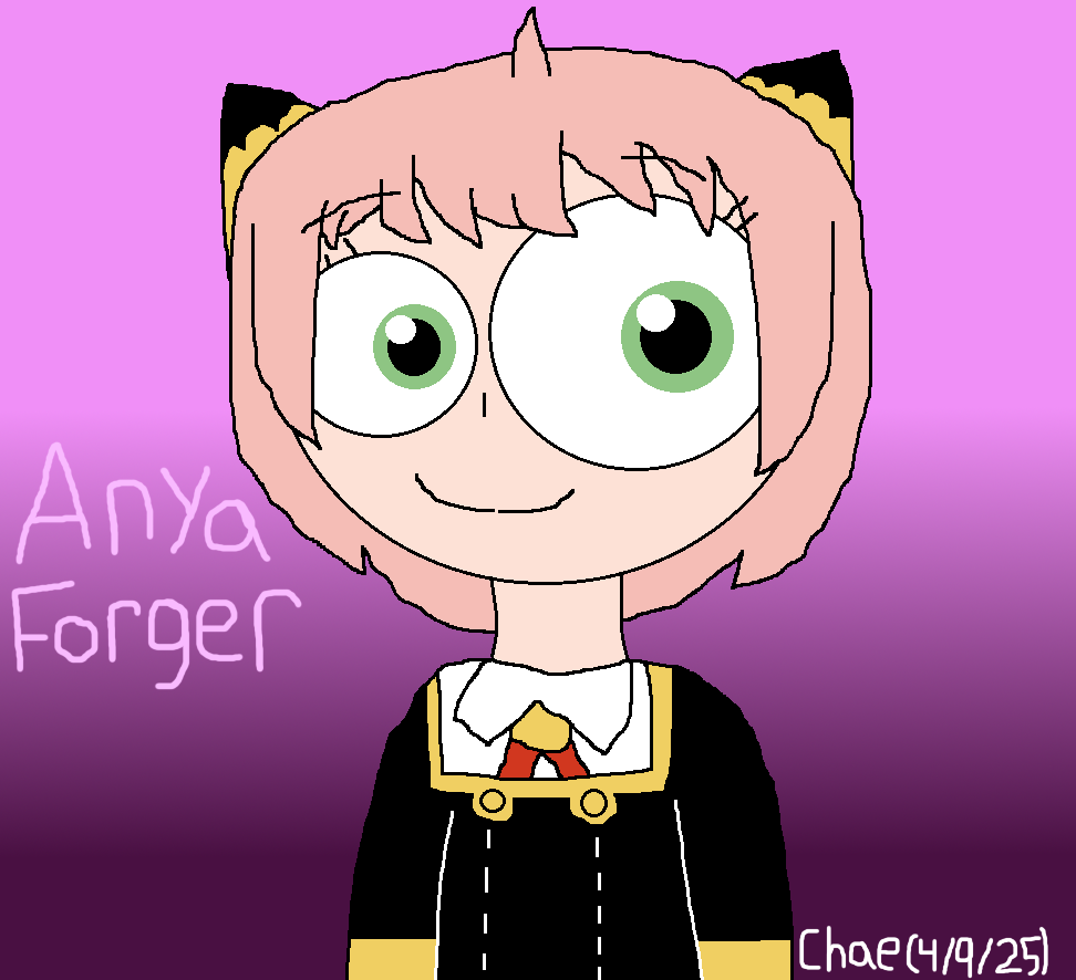 Anya Forger Lettering Anya Forger Fan-art by PPGFanantic2000 on DeviantArt