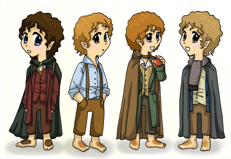 Hobbits by BlueSeptember on DeviantArt